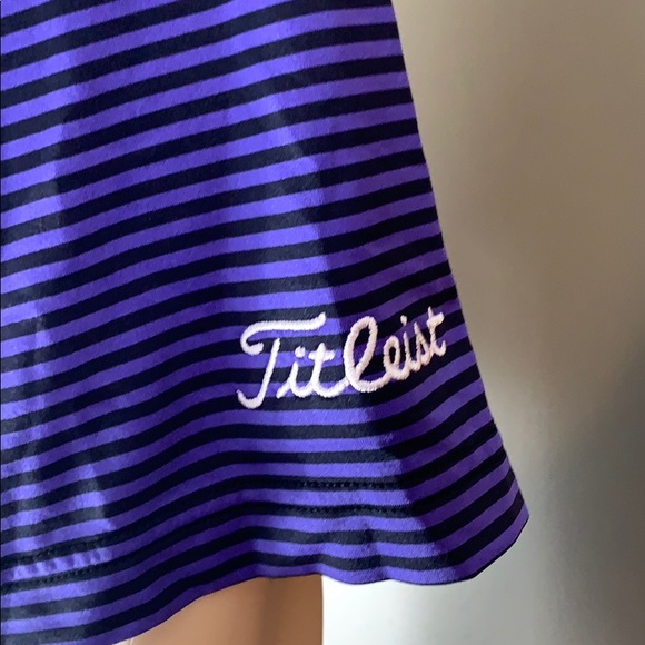 FootJoy Mens Purple Stripe Performance Polo SZ.L - Picture 3 of 5